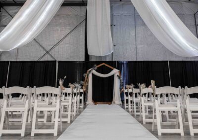 Seating and aisle image for wedding at the event center at BGR