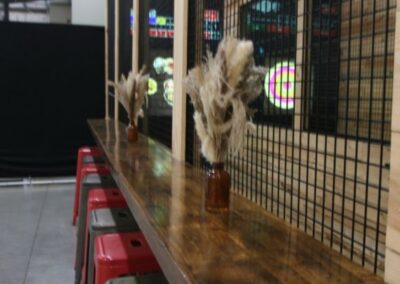 axe throwing lanes at BGR's Grand Rapids event venue