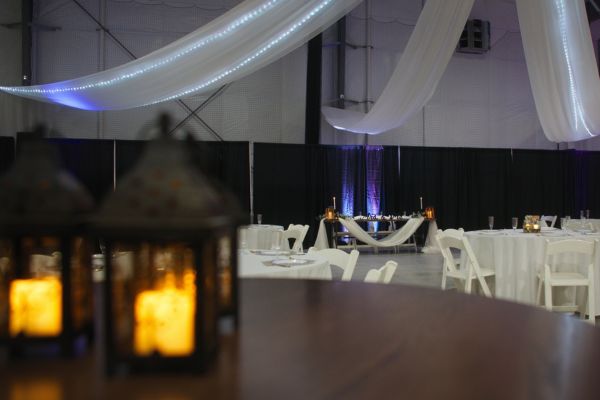 Table candle decorations for event at BGR Event Center