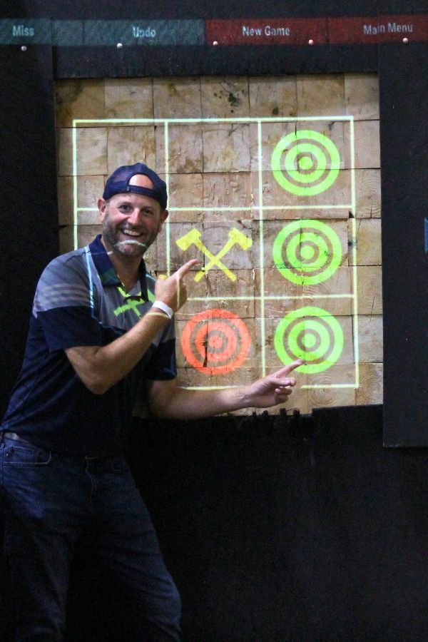 Axe throwing man at bgr