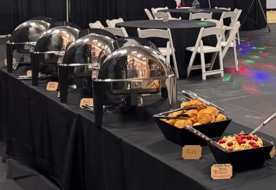 BGR Event Buffet Image with silver chaffing dishes