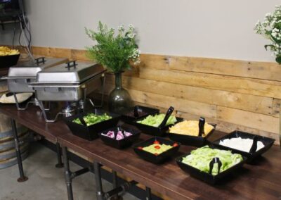 Buffet set up on table at bgr