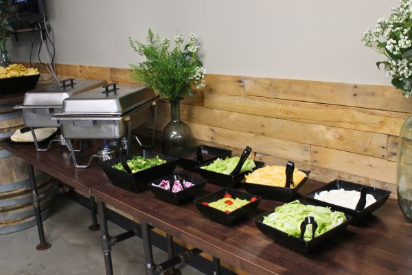 Buffet set up on table at bgr