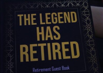 Fun sign at bgr says the legend has retired