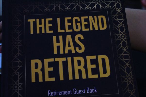 Fun sign at bgr says the legend has retired