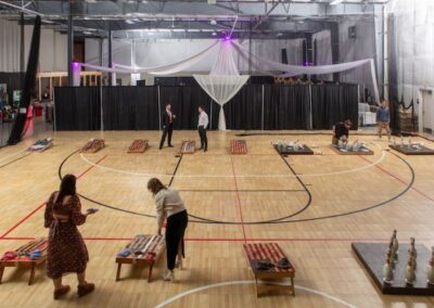 people playing cornhole at BGR Event Center